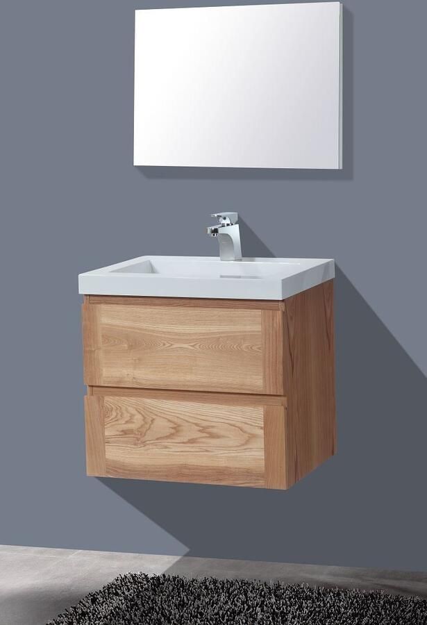 Sanilux Badkamermeubelset Senza Wood 60x47x50 cm Massief Eikenhout