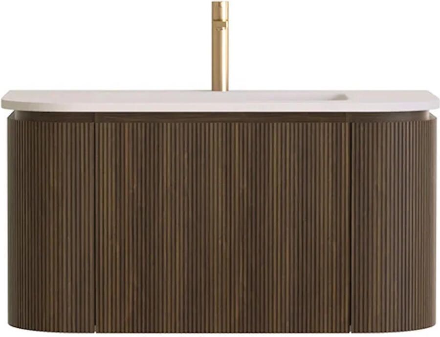 Sanilux Badmeubelset Eleganza 80 cm 1 Kraangat Dark Walnut