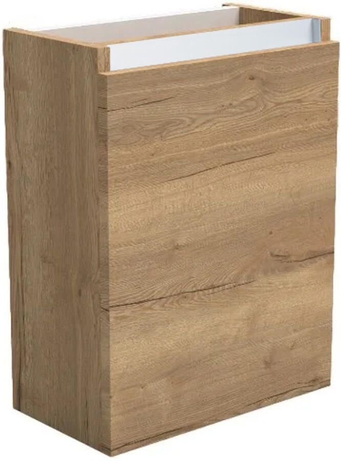 Sanilux Fonteinkast Trendline 52x40x22 cm Rechts Softclose Aluminium Natural Oak