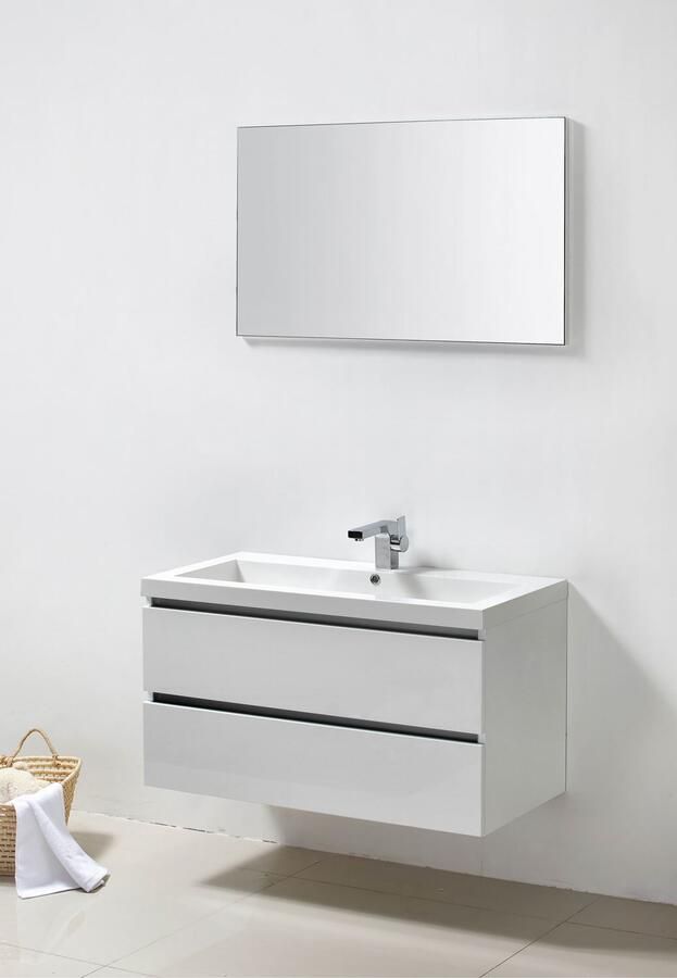 Sanilux Onderkast Trendline 100x47x50 cm Hoogglans Wit