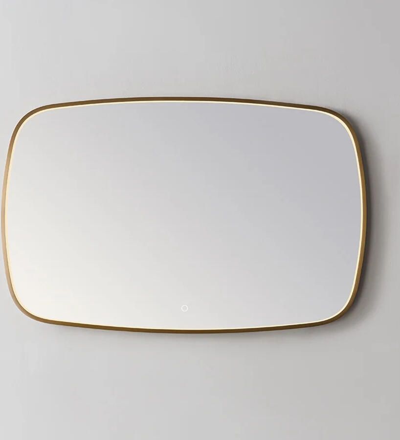 Sanilux Spiegel Celia 120x65 cm Met LED-verlichting Dimbaar Mat Zwart