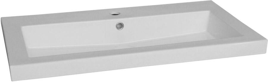 Sanilux Wastafel Solid Surface 100 cm 1 kraangat