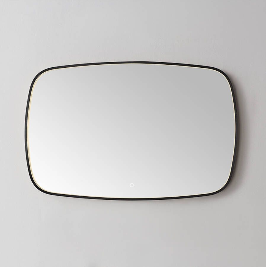 Sanilux Spiegel Celia 140x65 cm Met LED-verlichting Dimbaar Incl. Spiegelverwarming Gunmetal