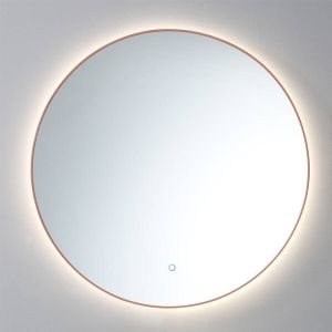 Sanilux Spiegel Rond Met LED Verlichting 3 Kleuren Instelbaar & Dimbaar 80 cm Brons