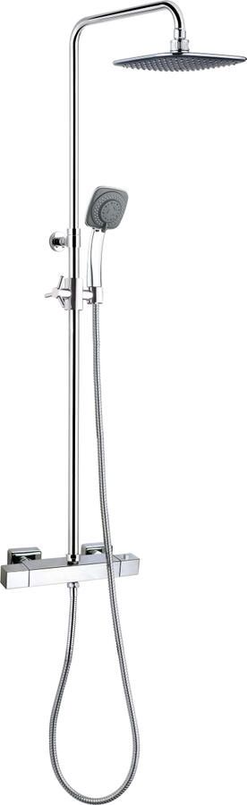 Sanimar Niagara Regendoucheset Premium Met Kraan 37x132 cm Vierkant Chroom