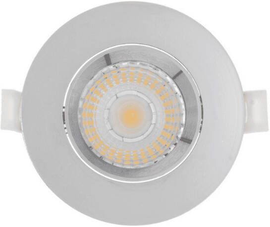 Sanimex Inbouw LED-spot 5 Stuks Njoy IP44 Dimbaar 6W 430 Lumen Chroom