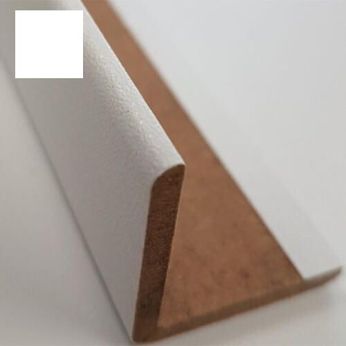 Sanimex Hoeklijst MDF 260x2.8x2.8cm Hoogglans Wit