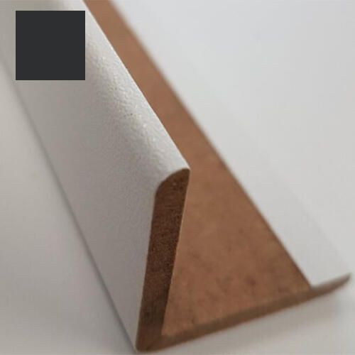 Sanimex Hoeklijst MDF 260x2.8x2.8cm Mat Zwart