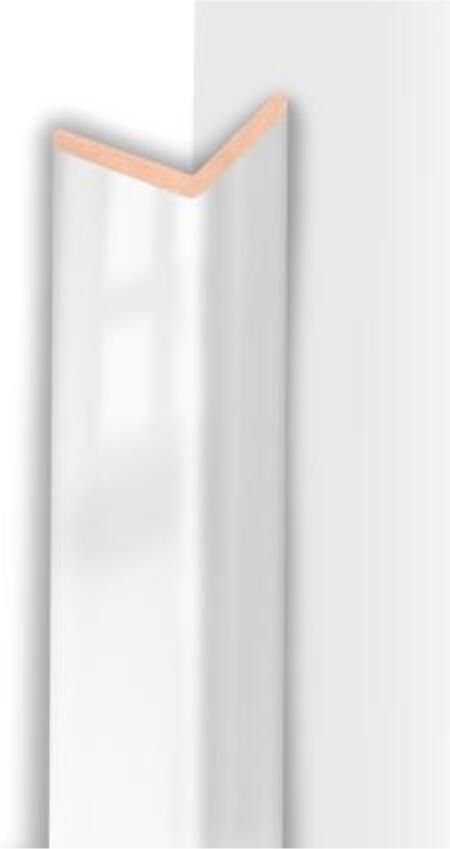 Sanimex Hoeklijst MDF Zilvergrijs 260 cm x 28 mm x 28 mm - Foto 1