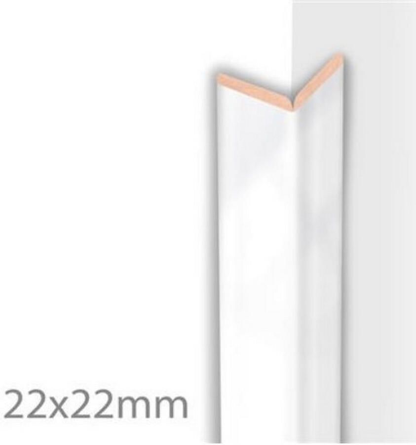 Sanimex Kniklijst MDF 260x2.2x2.2cm Hoogglans Wit