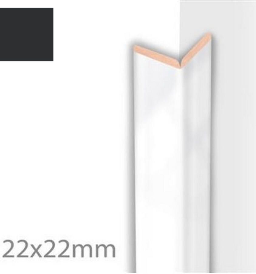 Sanimex Kniklijst MDF 260x2.2x2.2cm Mat Zwart
