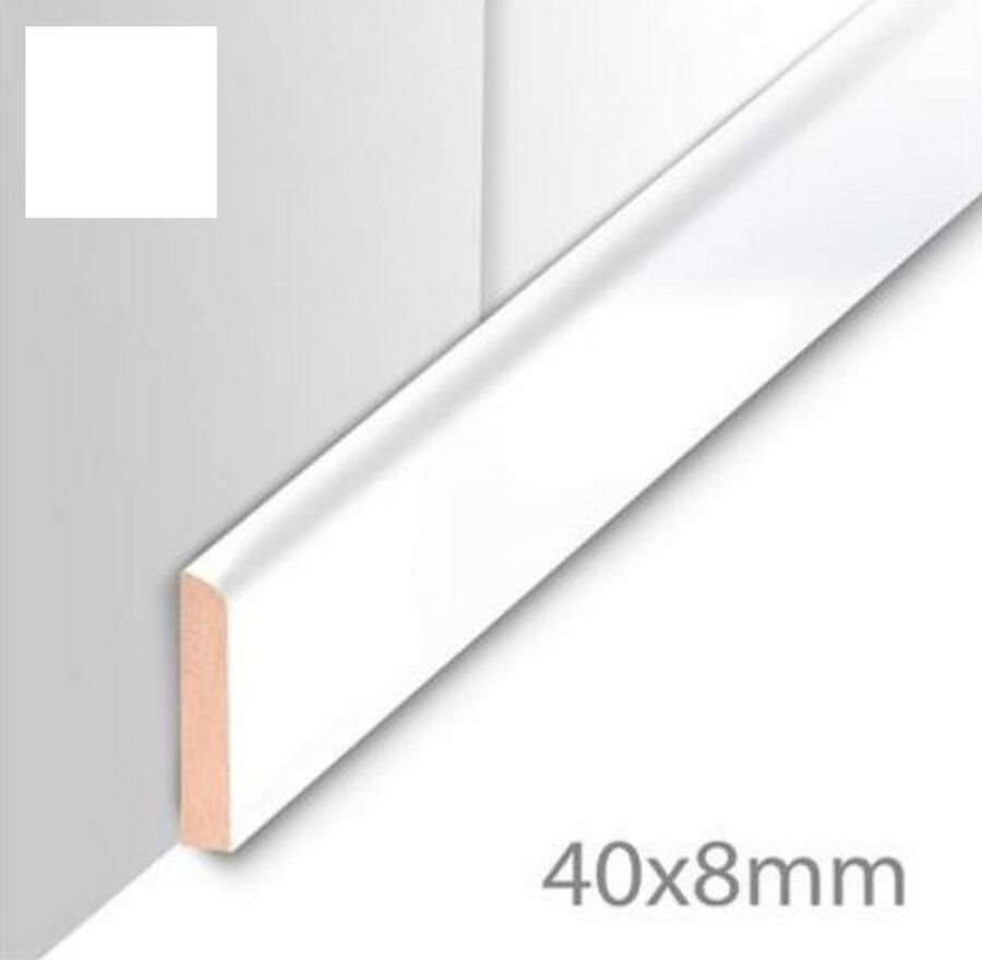 Sanimex Plafondplint MDF 260x4x0.8cm Mat Wit