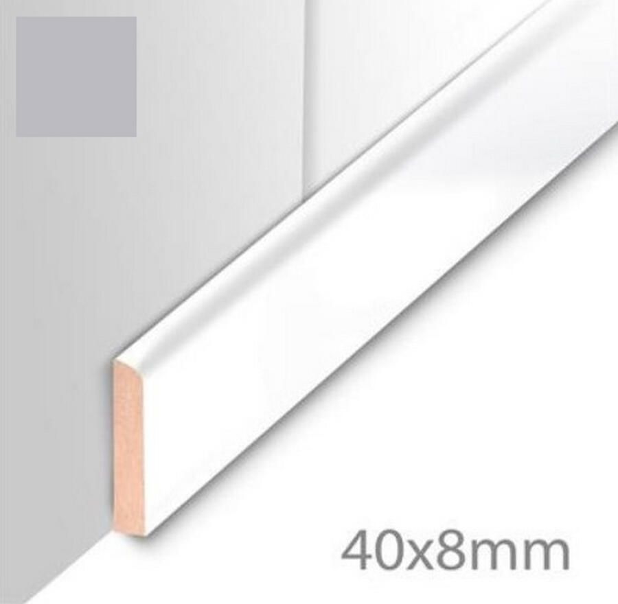 Sanimex Plafondplint MDF 260x4x0.8cm Zilvergrijs