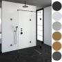 Saniclass Create Inloopdouche XL 180x200x100cm profielloos met antikalk en 8mm veiligheidsglas Goud geborsteld 4JC6 - Thumbnail 1