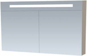 Sanitop Spiegelkast Double Face Exclusive Line 120cm Hoogglans Taupe