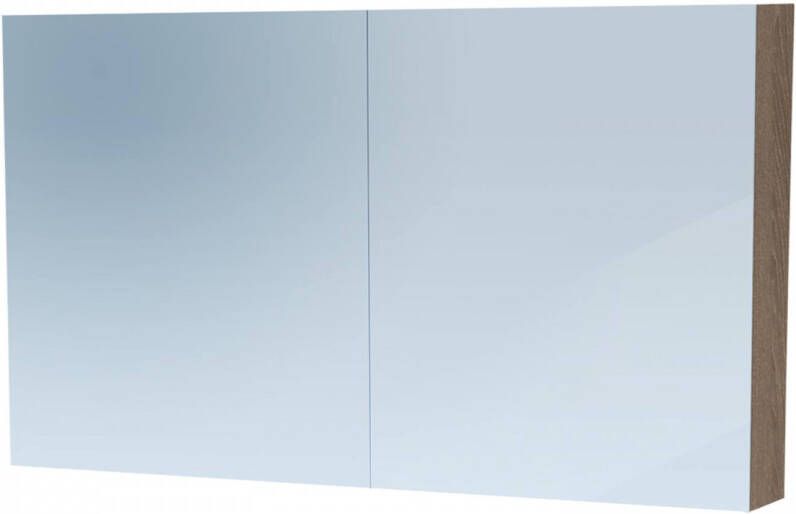 IChoice Dual spiegelkast 120x70cm indirecte LED verlichting binnen onder Legno Viola
