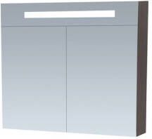 Sanitop Spiegelkast EX80 Double Face black diamond 80x70x15