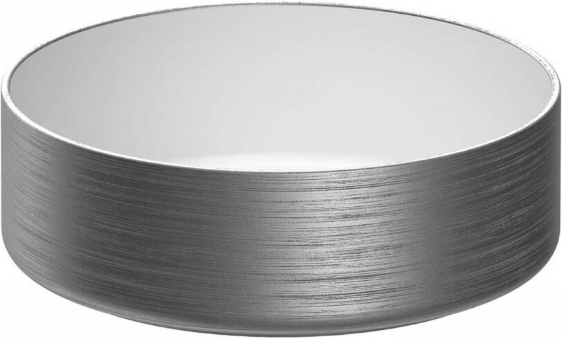 Sanitop Waskom Duo-Color Rond 36 cm Glans White Silver