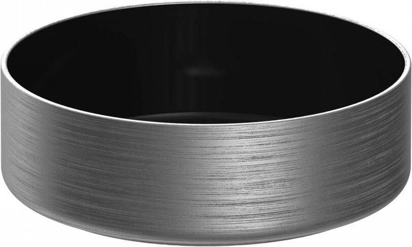 Sanitop Waskom Duo-Color Rond 36 cm Mat Black Silver