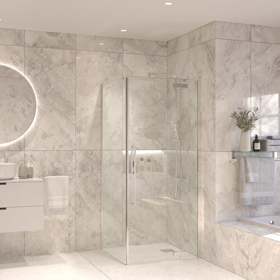 Boss & Wessing Regendoucheset BWS Sensa Cool Touch Thermostatisch 30 cm hoofddouche Chroom - Foto 2