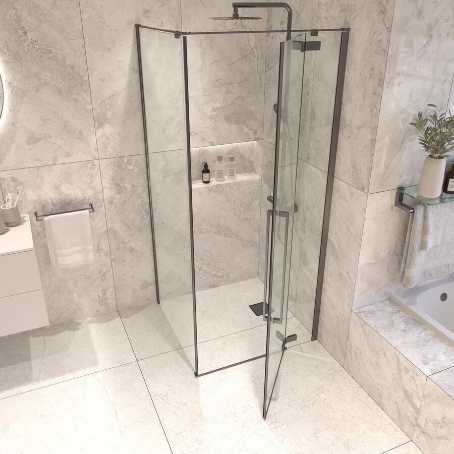 Boss & Wessing Inbouwnis BWS Alfie 30x60 cm Met Deur en LED Verlichting Mat Zwart - Foto 3