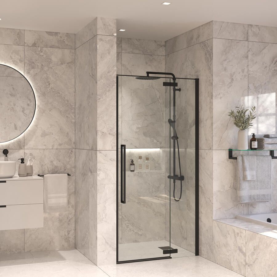 Sanivo Nisdeur Set Vigo 110x200 Mat Zwart