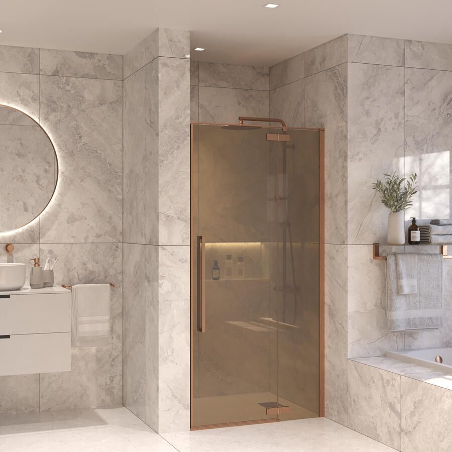 Sanivo Nisdeur Set Vigo Champagne Glas 90x200 Geborsteld Brons