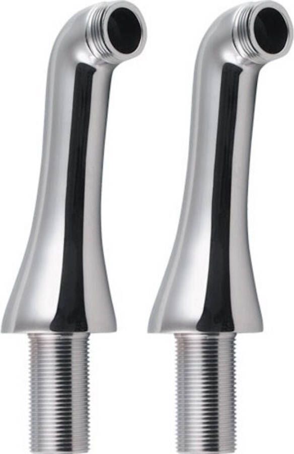 Sapho Bad Mixer Dek Standaarden 2x Antea 14 cm Chroom