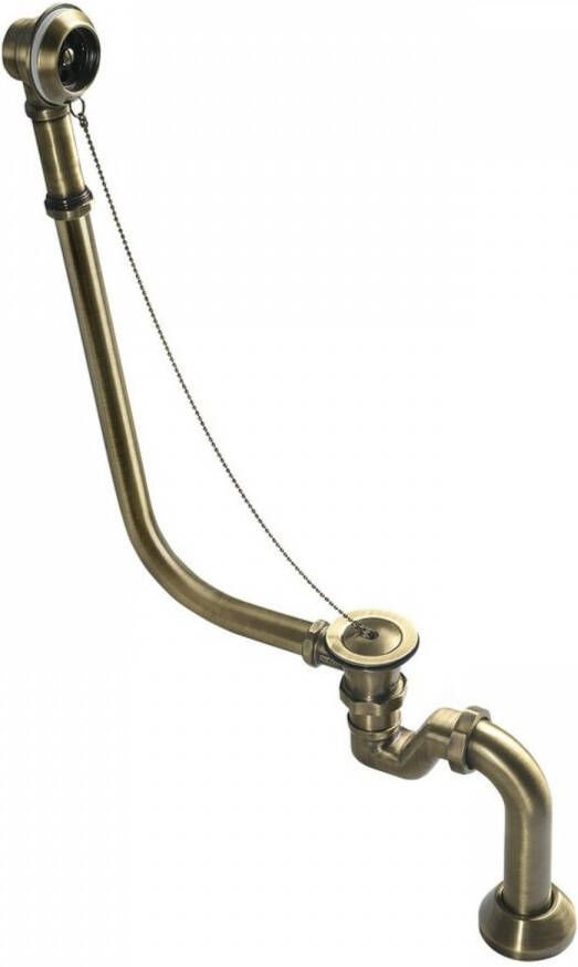Polysan Charleston Badafvoerset voor externe installatie ketting inclusief sifon brons