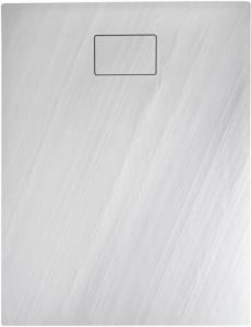Sapho Acora Douchebak gegoten marmer 120x80x3 5cm rechthoek wit stenen décor