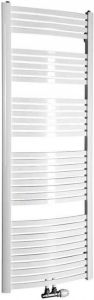 Sapho Handdoekradiator Aqualine Gebogen 65x174.1 cm Wit