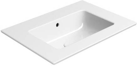 Sapho Keramiek Wastafel Zonder Kraan Gat Pura 62x46 cm Wit ExtraGlaze