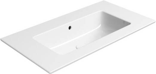 Sapho Keramiek Wastafel Zonder Kraan Gat Pura 82x46 cm Wit ExtraGlaze