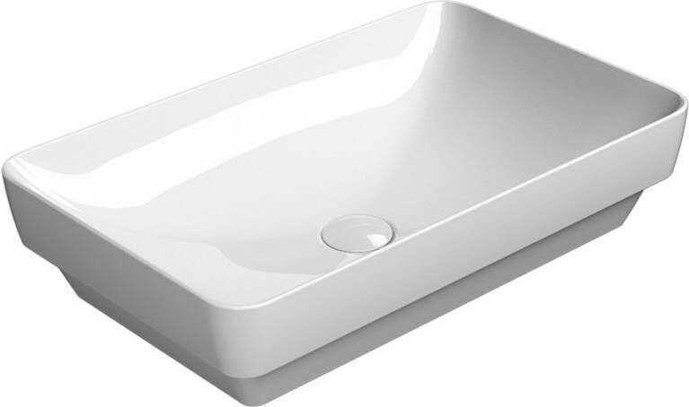 Sapho Keramisch Opbouw Wastafel Pura 60x38 Wit ExtraGlaze