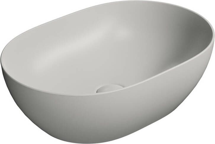 Sapho Keramische Opbouw Waskom Pura 50x35 Mat Licht Grijs