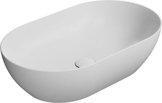 Sapho Keramische Opbouw Waskom Pura 60x37 Mat Wit