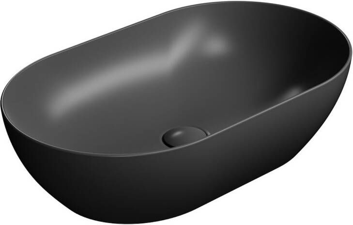 Sapho Keramische Opbouw Waskom Pura 60x37 Mat Zwart