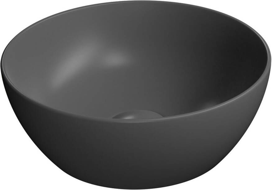 Sapho Keramische Opbouw Waskom Pura dia. 32 cm Zwart