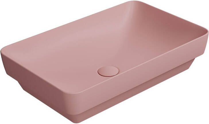 Sapho Keramische Opbouw Wastafel Pura 60x38 Mat Roze