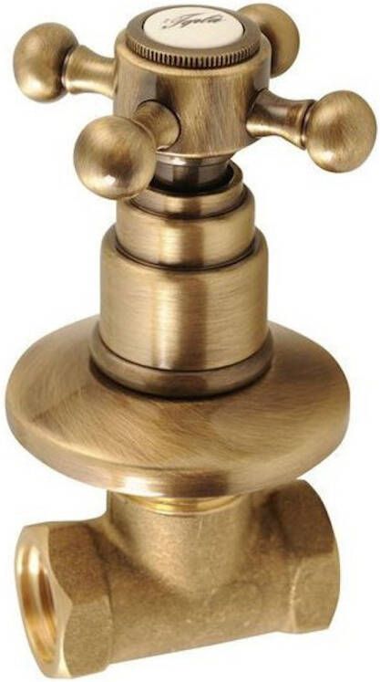 Sapho Kruisgreep Warm Water Antea 6x6 cm Brons