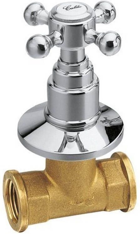 Sapho Kruisgreep Warm Water Antea 6x6 cm Chroom Goud