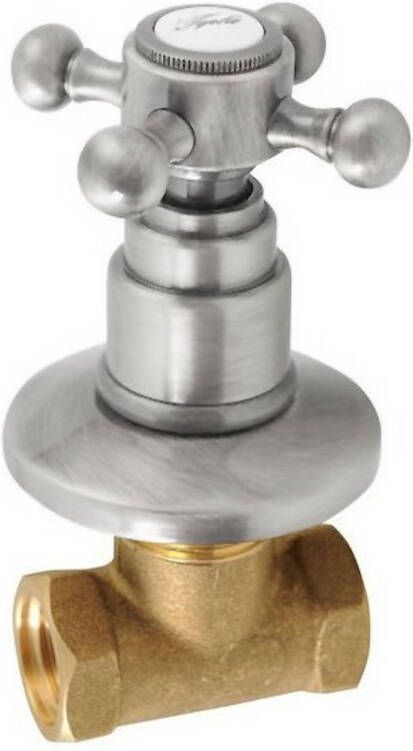 Sapho Kruisgreep Warm Water Antea 6x6 cm Zilver