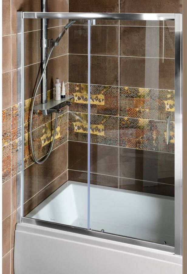 Sapho Nisdeur Deep Schuifdeur 140x150 cm 6 mm Helder Glas tbv Douchebak Deep