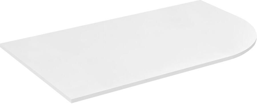 Sapho Gebogen Wastafelblad Pulse 75 7x46 2 cm Links Wit