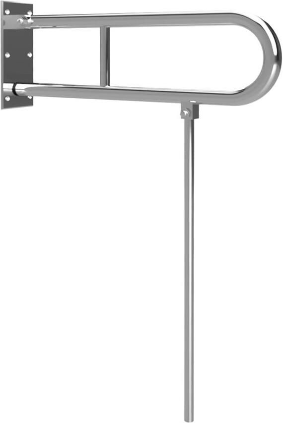 Sapho Handgreep U-Vorm Vouwbaar met Steun Handicap 60 cm Roestvrij Staal