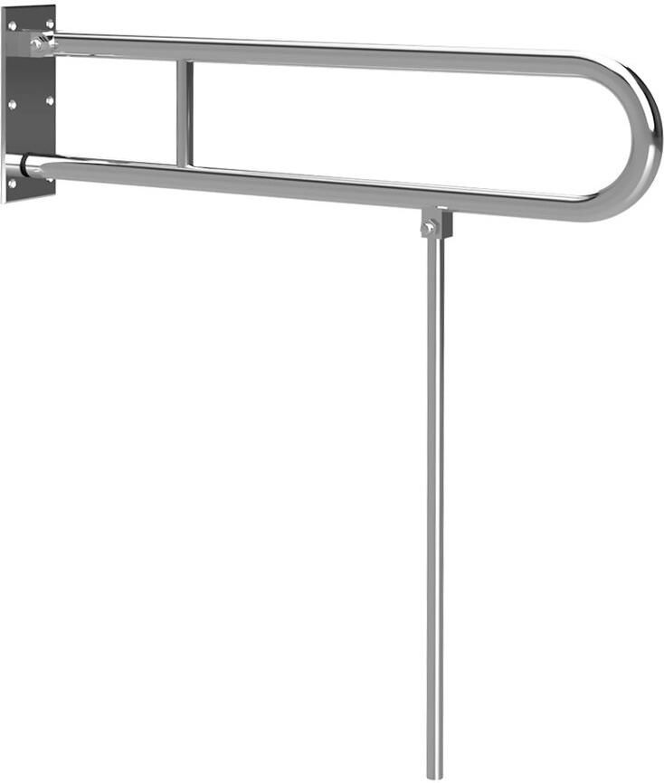 Sapho Handgreep U-Vorm Vouwbaar met Steun Handicap 81 3 cm Roestvrij Staal