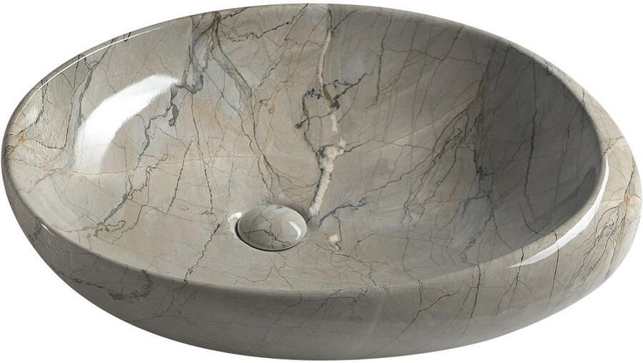 Sapho Keramische Opbouw Waskom Dalma 68x44 cm Grijs