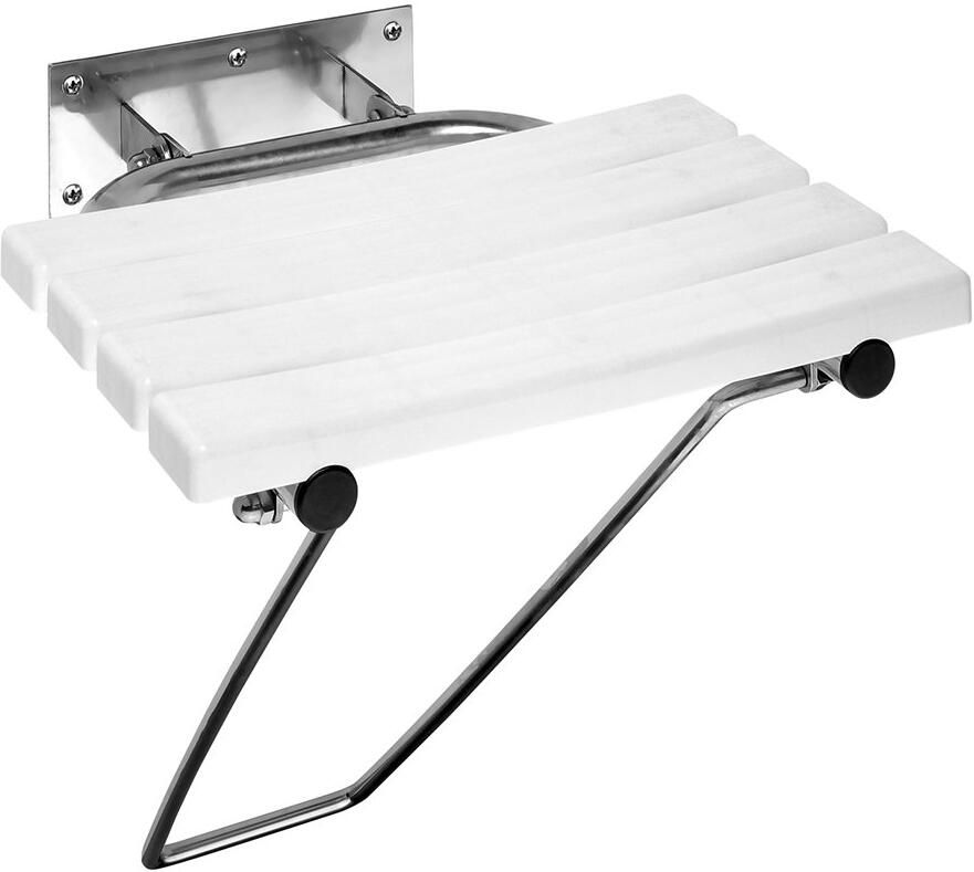 Sapho Opklapbare Douchezitting met Steunpoot Handicap 44x45 cm Wit