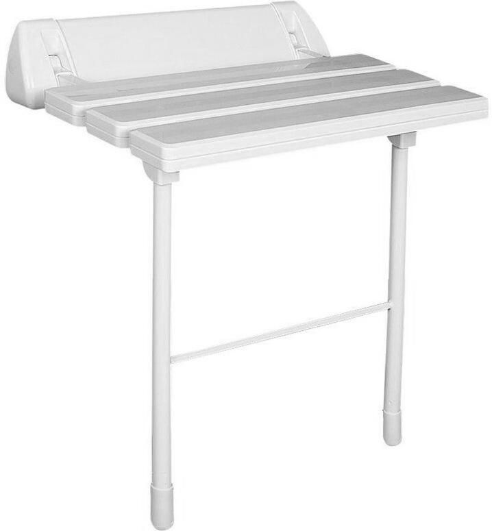 Sapho Opklapbare Douchezitting met Steunpoot Handicap 51x23 cm Wit