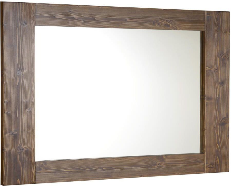 Sapho Spiegel met Houten Frame Brand 100x80 cm Gebeitst Sparrenhout